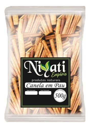 Canela Pau Casca 500g Corte 6cm Qualidade Selecionada Niyati