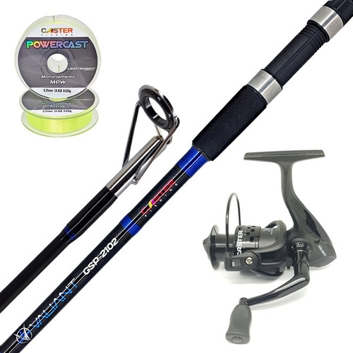 Kit Pesca Variada Reel Frontal 5 Rulem + Caña 2.40m + Tanza