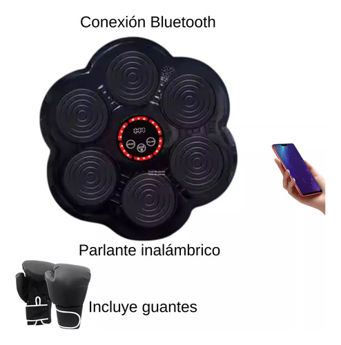 Maquina Pro De Boxeo Musical Bluetooth Musica Usb Guantes