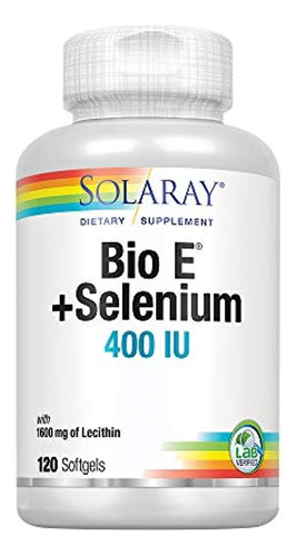 Solaray Bio E Con Suplemento De Selenio 400iu 120 Cuenta