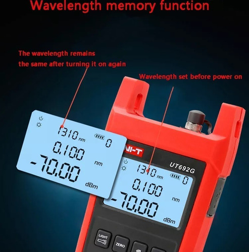 Power Meter Medidor De Potencia Óptica Uni-t Ut692g Con Ip65