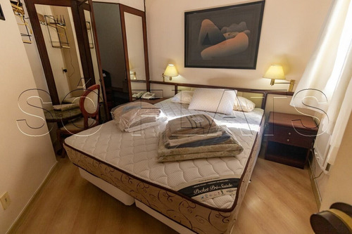 Imagem 8 de 15 de Flat Com Serviços Todo Mobiliado Com 48m², Sem Burocracia, Ideal Para Empresário Ou Estudantes. - Sf35142