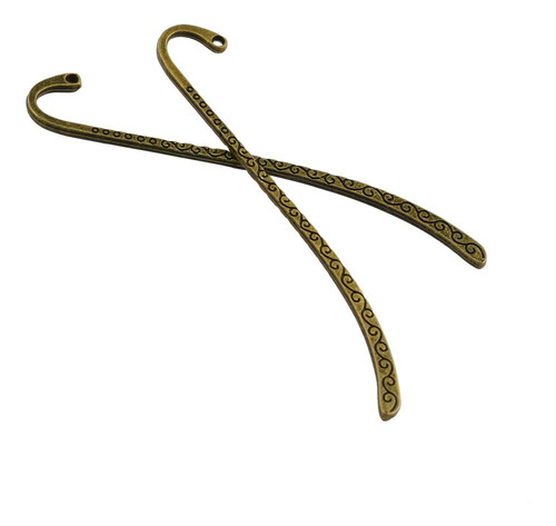 2 X 20 Pedazos De Libro Bronce Marcalibros Accesorio