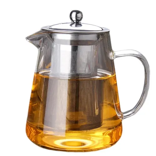 comprar Chaleira Bule Vidro Infusora De Inox Pode Ir Ao Fogo 750ml C
