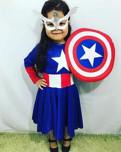 Disfraz Capitan America Niña