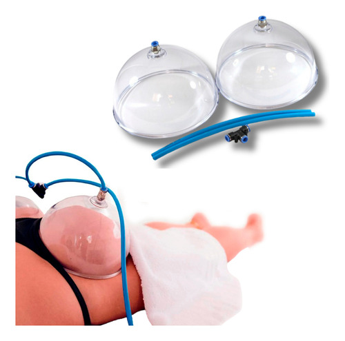 2 Pares Ventosas Glúteos Pump Up Turbine O Bumbum 16 E 19cm