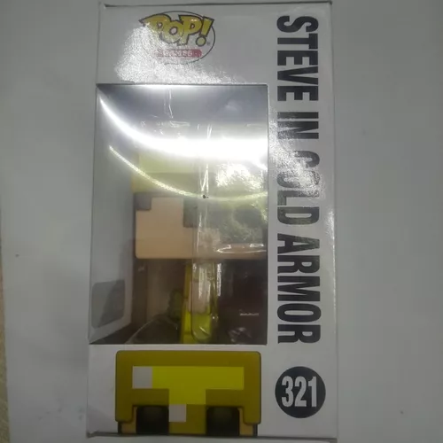 POP! Games: 321 Minecraft, Steve (GLD Armor) Exclusive – POPnBeards