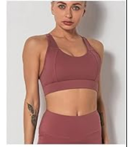 Top Deportivo Lycra Colombiana Gala Sport Woo Rosa Viejo Lisa Unitalla