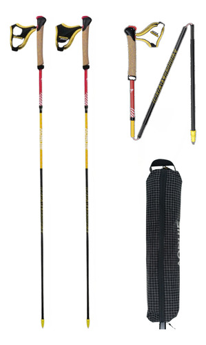 Bastones Fibra De Carbono Trekking Trail Running Plegables 2pcs 110cm