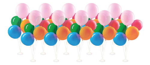 10 Arranjos Enfeite Balão Bexiga Decoração Festa Vareta 45cm