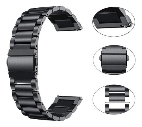 Pulseira 24mm De Aço Inox Compatível Relógio Fossil Jr1369