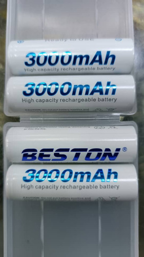 4 X Pilas Baterías Recargables Aa 1.2v 3000mah Beston - Par 