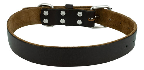 Collar Para Perro Gelante De Cuero Genuino Resistente Con He