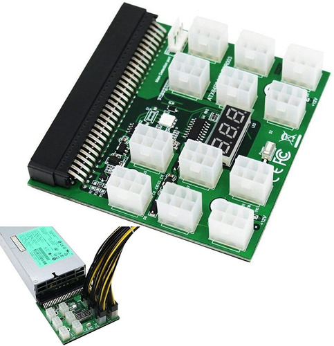 Breakout Board Fuente Mineria 12 Puerto 6 Pin Btc Eth Cripto