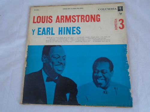 Disco De Vinilo De Louis Armstrong Y Earl Hines. Vol 3