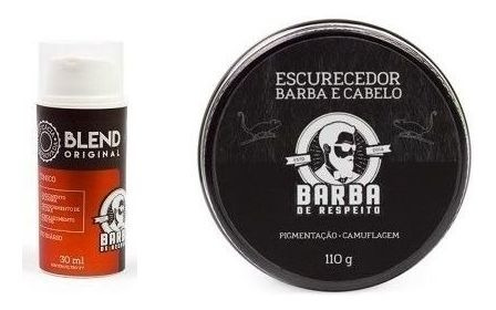 Kit Blend Crescimento Barba + Escurecedor Barba De Respeito