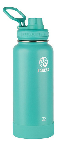 Botella Takeya 950ml Antigoteo Teal