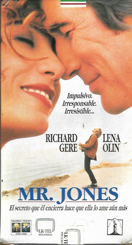 Mr Jones Vhs Richard Gere Lena Olin Anne Bancroft