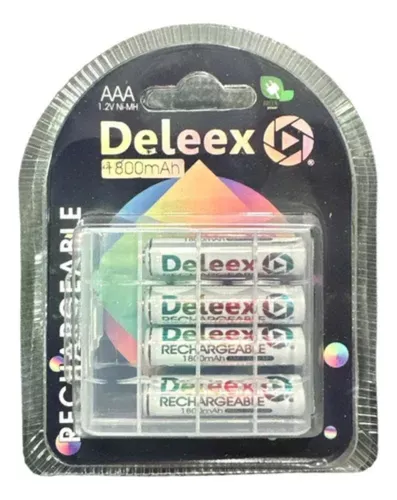 comprar Pila Recargable Aaa X 4 Unidades Deleex 1800mah En Blister