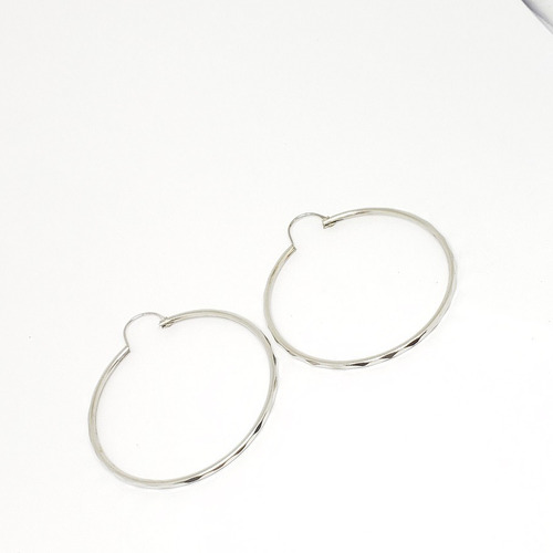Arracadas De 5 Cm De Oro Laminado Rodio 5+estuche R5