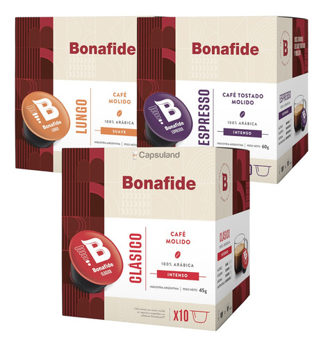 Caja X10 Capsulas Cafe Bonafide Espresso Para Dolce Gusto