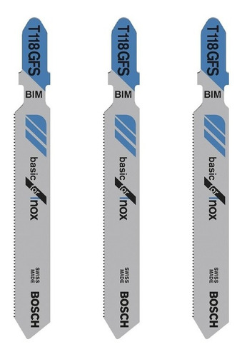 Hoja De Sierra Caladora 3pcs  Inoxidable Universal T118gfs