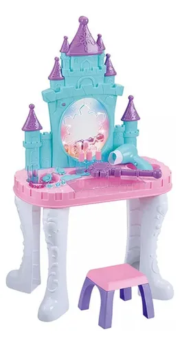 Tocador Juguete Tipo Frozen Castillo Luces/sonido Accesorios