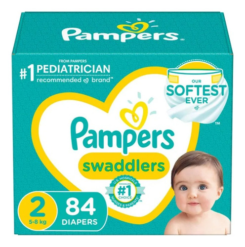Pañal Pampers Swaddlers Et 2 X 84 - Unidad Género Sin género Tamaño Mediano (M)