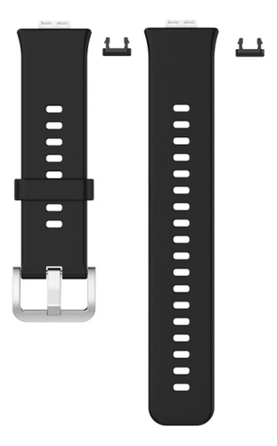Correa De Reloj De Silicona Negra Para Huawei Watch Fit Spec