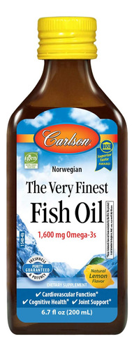 Aceite De Pescado Muy Fino 1600 Mg Omega-3s 200 Ml