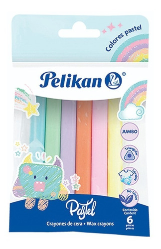 Crayones De Cera Pastel Triangulares Jumbo Pelikan