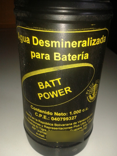 Agua Para Bateria Desmineralizada 1lt.