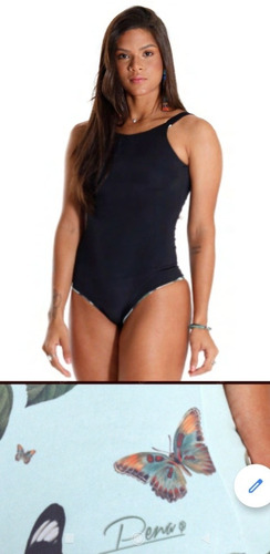 Imagem 6 de 6 de Maiô Dupla Face Proteção Solar Body Estampado Pena Surf