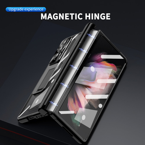 Funda Transparente Para Teléfono Samsung Galaxy Z Fold 3 Y 4 Color Negro Transparente For Galaxy Z Fold 3