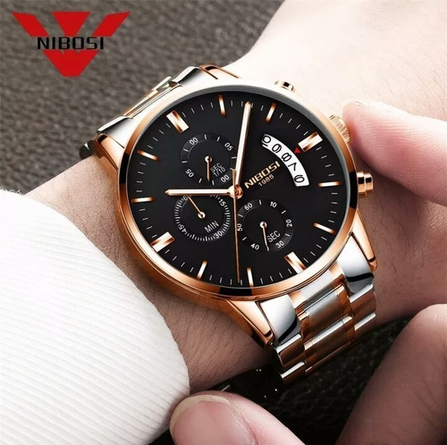 Relógio Nibosi Blindado, Luxo/casual, Cronógrafo, Promoção