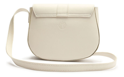 Imagem 3 de 4 de Bolsa Feminina Transversal Saddle Fivela Branca - My Shoes