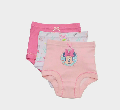 Calzón Minnie Algodón Caffarena Talla 6 Pack 3 40434