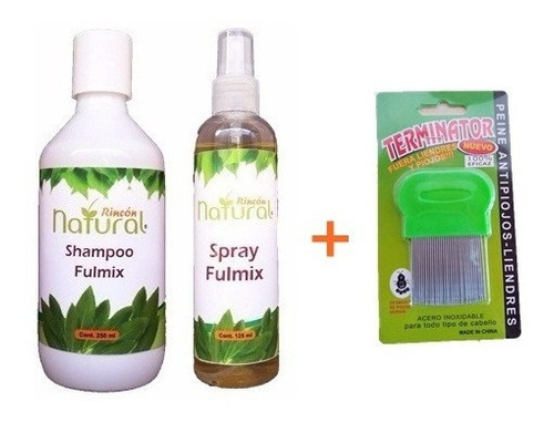 Kit De Spray,  Shampoo + Peine Anti Piojos Con Tea Tree Oil 