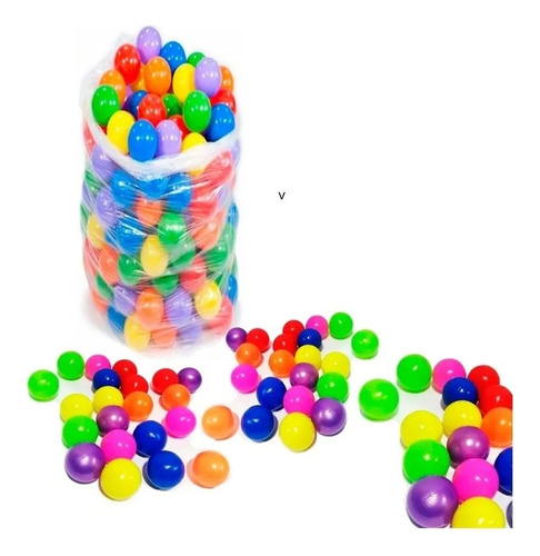 Paquete De Pelotas X 100 Plásticas Multicores Vivos 