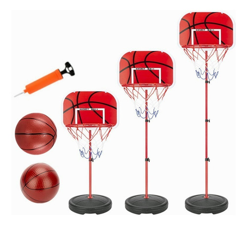 Aro De Basket + Pelota + Inflador