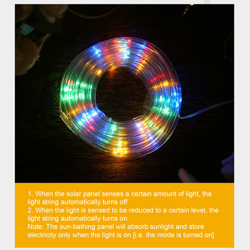 Yy Cadena De Tubos Led Solares De Luces Decorativas Para