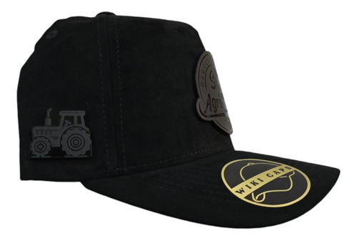 Gorra Orgullosamente Agricultor + Tractor Placa Wiki Caps Negro Broche Ajustable