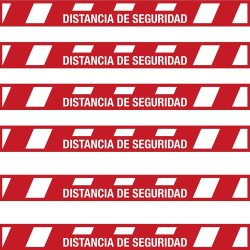 Imagen 2 de 3 de Vinilo Para Piso -líneas Distanciamiento Social-x 6 Unidades