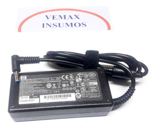 Imagen 2 de 2 de Cargador Hp 19.5v 3.33a Pin 4.5*3.0 Pin Azul Villa Dl Parque