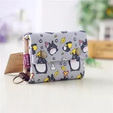 Billetera De Lona Con Estampado De Gato Totoro Para Niños, B