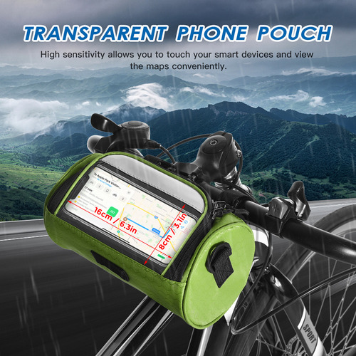 Bolsa Para Manillar De Bicicleta Con Soporte Para Teléfono Y