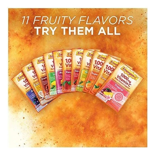 Emergen-c 1000 Mg De Vitamina C Sabor Frambuesa Con 30 Pzas