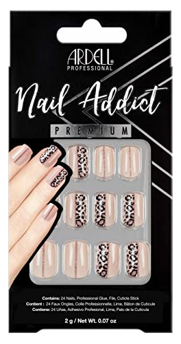 Set De Uñas Artificiales Ardell Nail Addict Premium, Cheetah