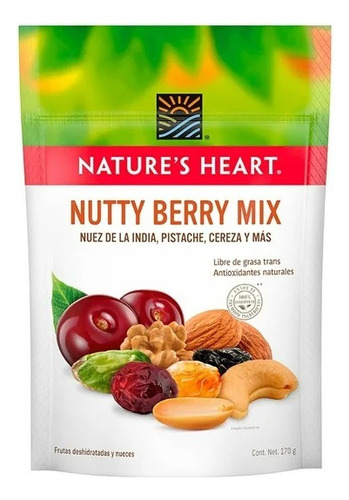 3 Pza Frutas Deshidratadas Y Nueces Nature's Heart Nutty Ber