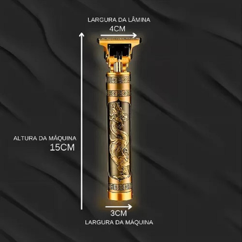 Maquina Profissional Cabelo Barba S/ Fio Recarregável Bivolt